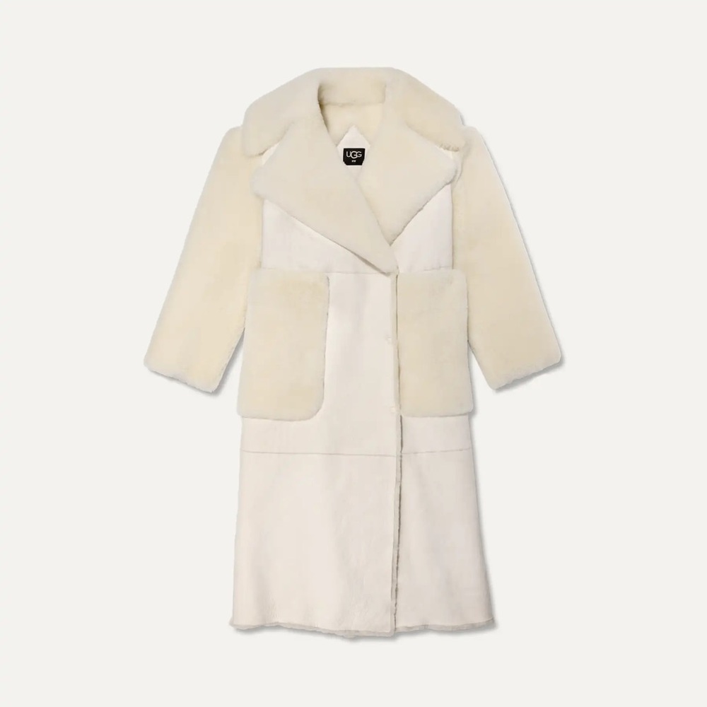 UGG Women's SHERLING REGENERATE COAT 100% SHEEPSKIN SIZE S/M